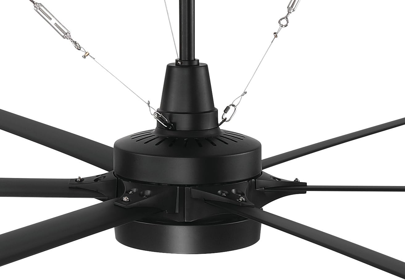 Craftmade Prost 144 in. Flat Black Finish Downrod Only (Flat Ceiling only) Indoor/Outdoor Wi-Fi enabled Smart Ceiling Fan with Optional Integrated LED Light Kit and Remote/Wall Control Included