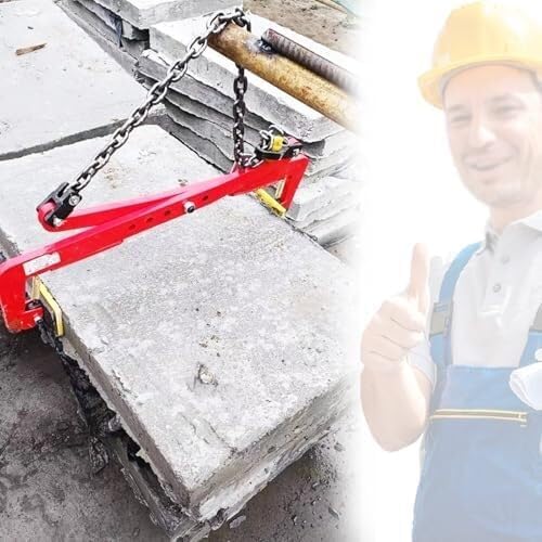 clamps Granite Slab Lifting Clamp Heavy Duty Stone Scissor Lifter Clamp of Marble, Concrete Blocks, Slate Sheets, Curb Stones vertical(47inch)