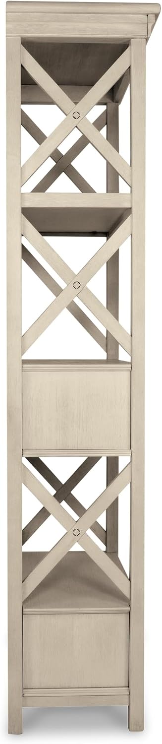 Signature Design by Ashley Bolanburg Cottage Chic Display Cabinet or Bookcase, Antique White