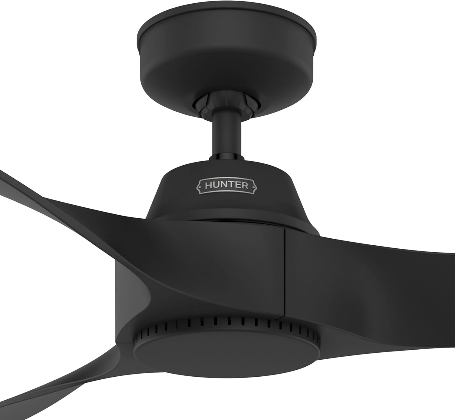 Hunter Fan 60 inch Ceiling Fan with No Light, Outdoor or Indoor Black Ceiling Fan for Porch, Living Room, Office, Kitchen, Garage, 3 Blades (Renewed)
