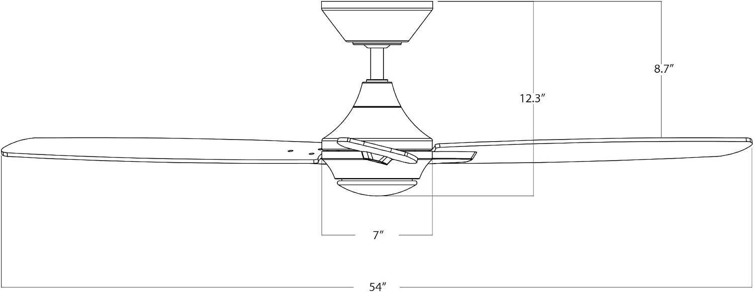 WAC Lighting F-064-MB Mocha XL 66' Outdoor Ceiling Fan & Remote, Matte Black