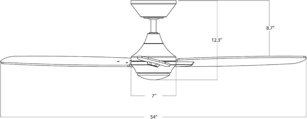 WAC Lighting Mocha XL 8 Blades Aluminum Smart Ceiling Fan in Brushed Nickel