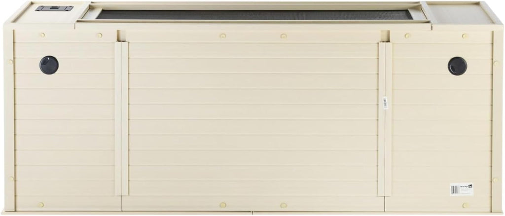 New Age Pet ECOFLEX 60' Wide X-Large Reptile Habitat, Mojave Lounge for Snakes, Tortoises & Lizards in Maple, Black & Grey, Easy Assembly, Sliding Glass Doors & Mesh Top
