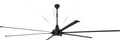 Craftmade Prost 144 in. Flat Black Finish Downrod Only (Flat Ceiling only) Indoor/Outdoor Wi-Fi enabled Smart Ceiling Fan with Optional Integrated LED Light Kit and Remote/Wall Control Included