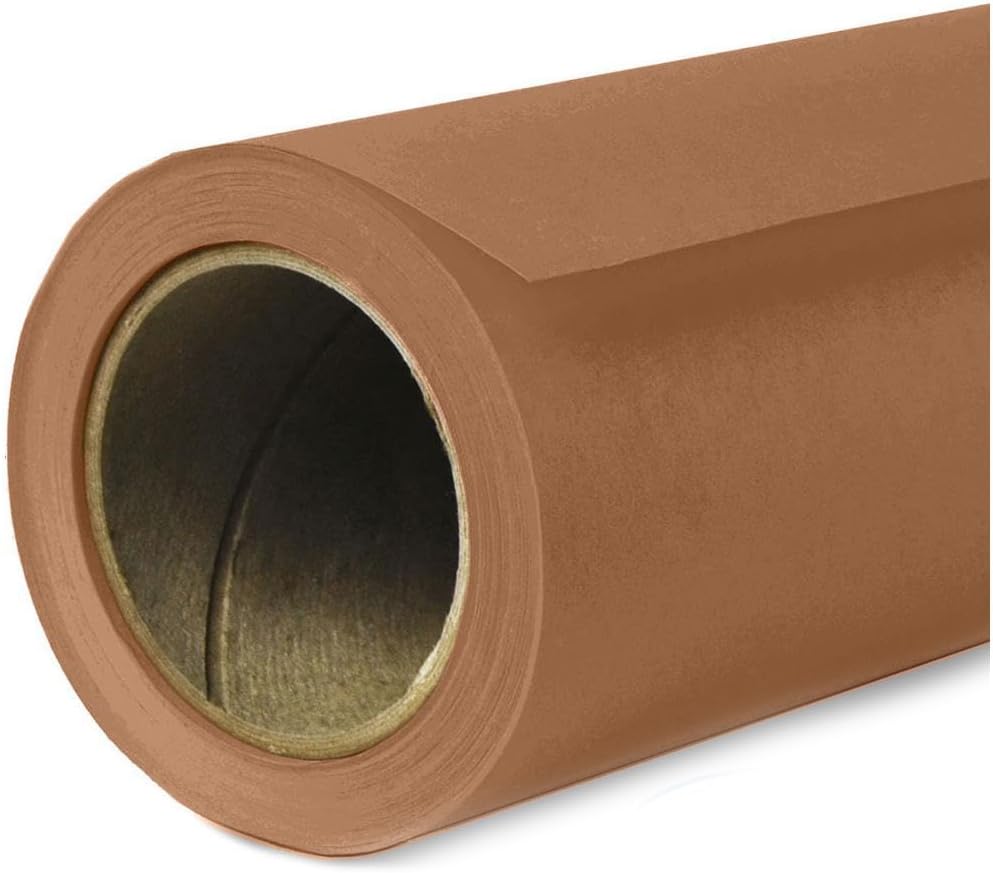 Savage Widetone Seamless Background Paper, 86' Wide x 36' Cocoa, #80 - Bundle with Flashpoint 10' Support System Air Cushioned, Clip Clamp with 2' Jaw