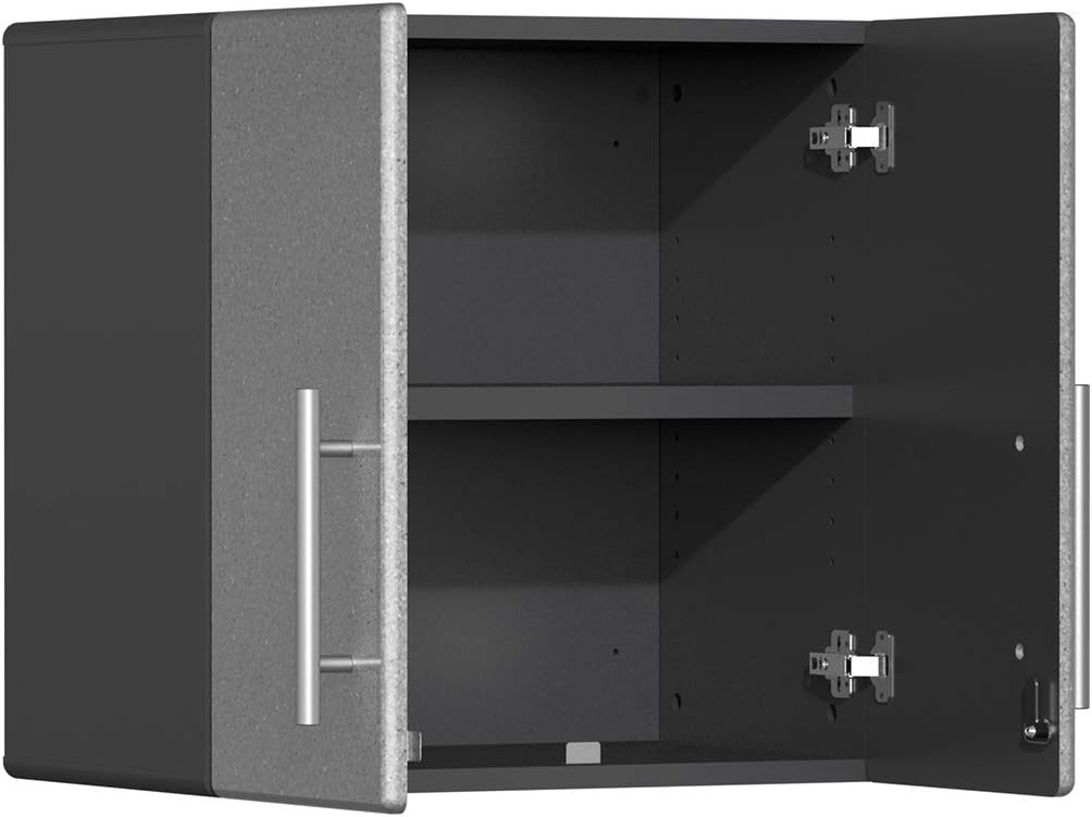 Ulti-MATE UG23101S 10-Piece Garage Cabinet Kit with Channeled Worktop in Stardust Silver Metallic