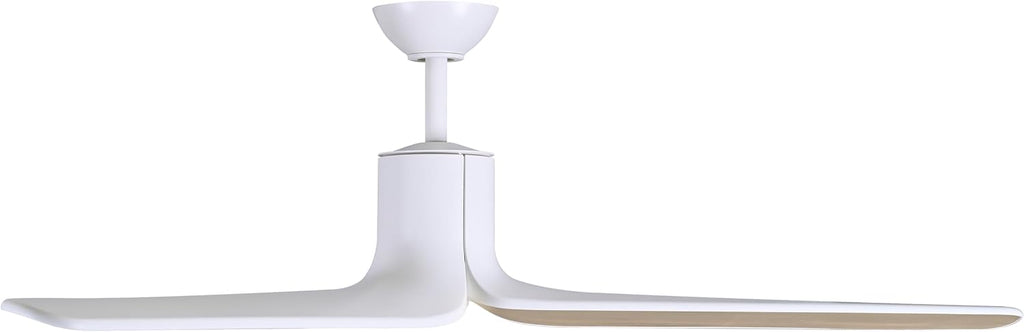 MINKA-AIRE F669L-WHF/AO Tempri 56' 3-Blade LED Indoor/Outdoor Ceiling Fan in Flat White and Aged Oak Finish Blades with Etched Lens