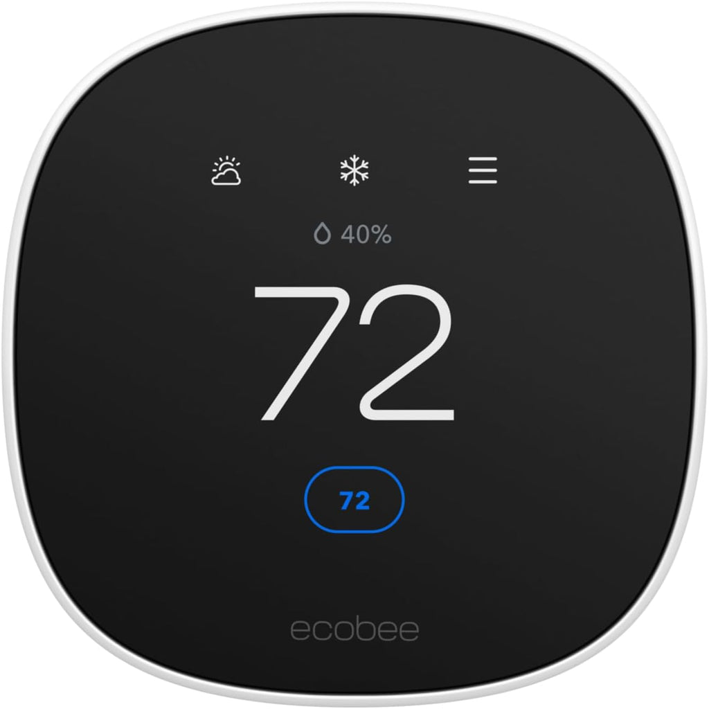 ecobee Smart Thermostat Essential - Energy Star Certified programmable Wi-Fi Thermostat - Works with Siri, Alexa, and Google Assistant