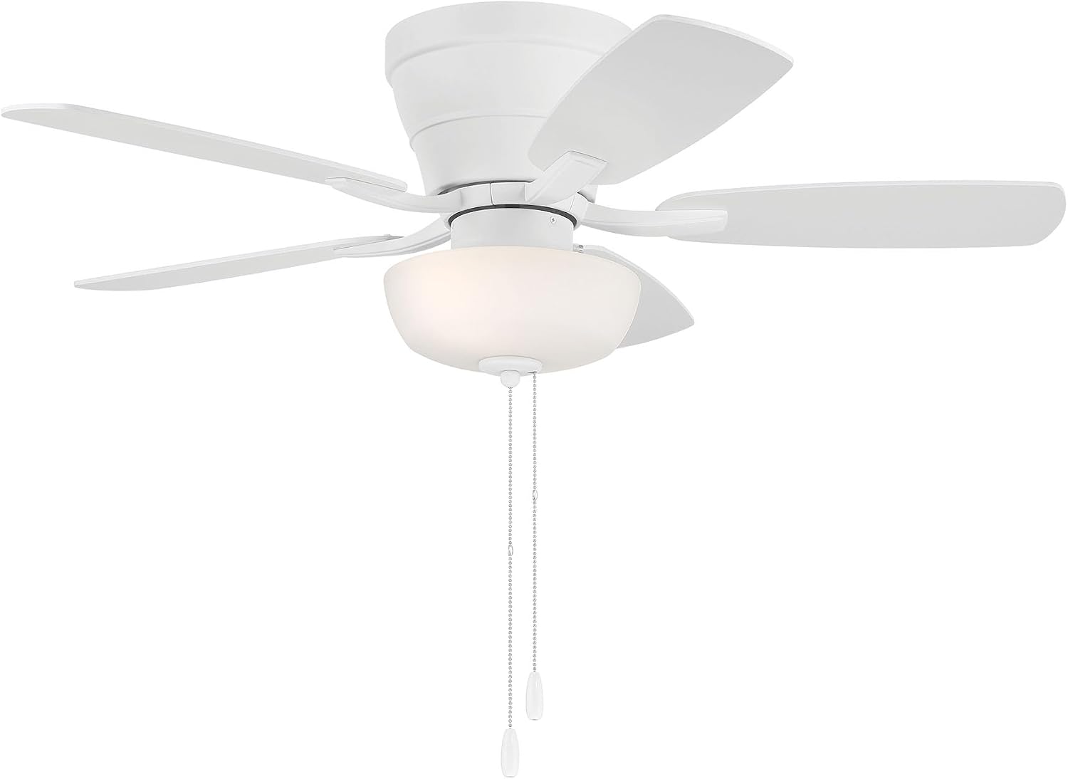Craftmade 42' Wheeler Indoor Flush Mount 5 Blade White Finish Ceiling Fan with Single Bowl Light