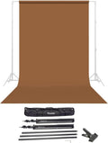 Savage Widetone Seamless Background Paper, 86' Wide x 36' Cocoa, #80 - Bundle with Flashpoint 10' Support System Air Cushioned, Clip Clamp with 2' Jaw