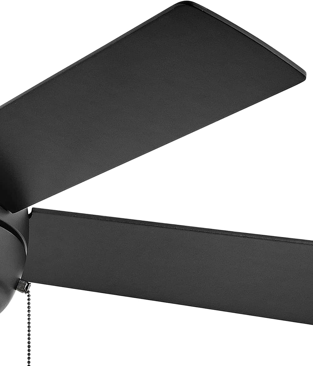 Hinkley Croft 42' Indoor Ceiling Fan with Light - Pull Chain Operation, Reversible Wooden Fan Blades, Integrated LED - Matte Black