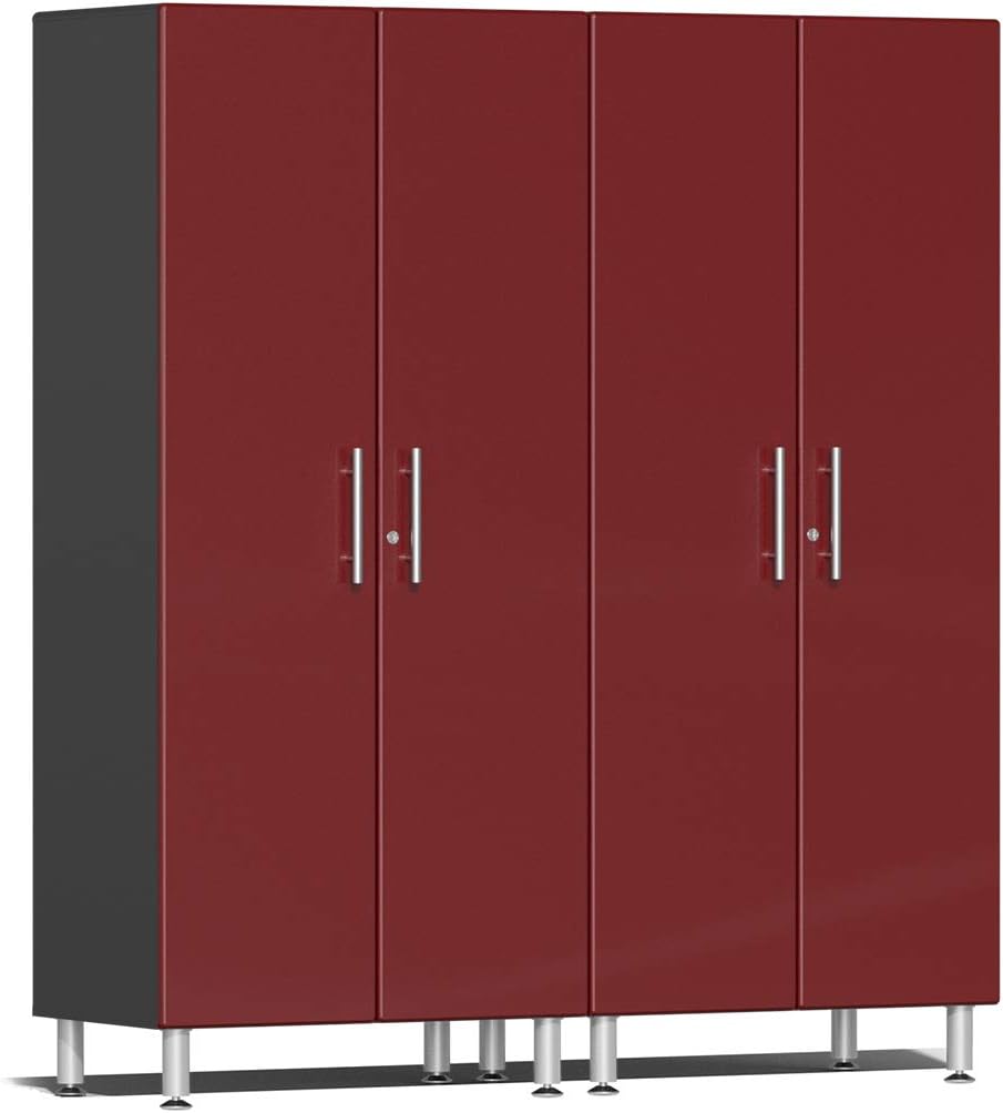 Ulti-MATE UG22620R 2-Piece Tall Garage Cabinet Kit in Ruby Red Metallic