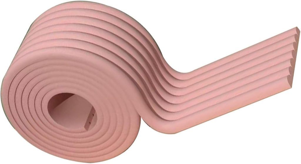 Soft Protective Foam Cushion,Corner Edge Protector,Wide Edge Protector Strip,W Shape,Roving Cove,for Different Size Furniture, Suitable for Home, Nursery,Professional Process(Pink,10M)