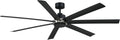 Fanimation Pendry 7 Blade Indoor/Outdoor Ceiling Fan 72 Inch Wide with Black/Brushed Nickel Finish and Black Blades