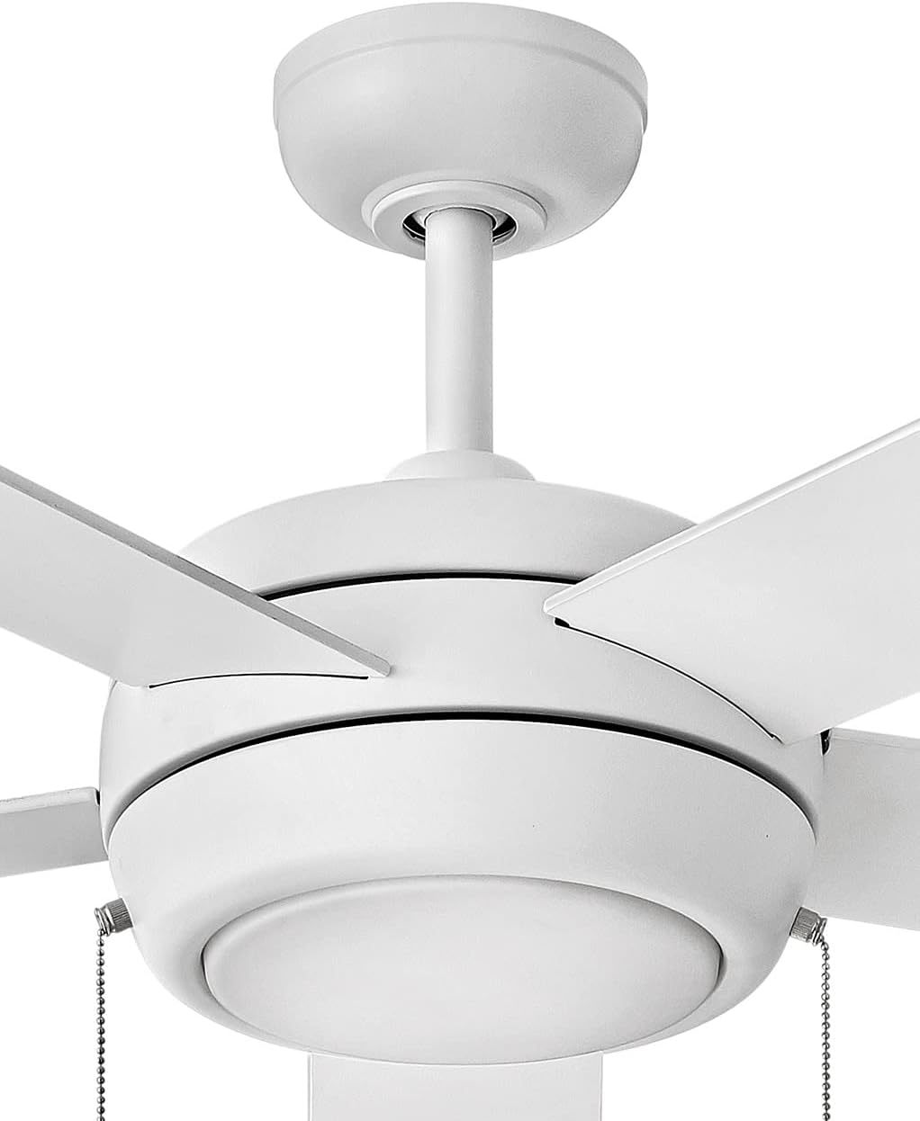 Hinkley Croft 60' Indoor Ceiling Fan with Light, Pull Chain Operation, Reversible Wooden Fan Blades, Integrated LED, Chalk White