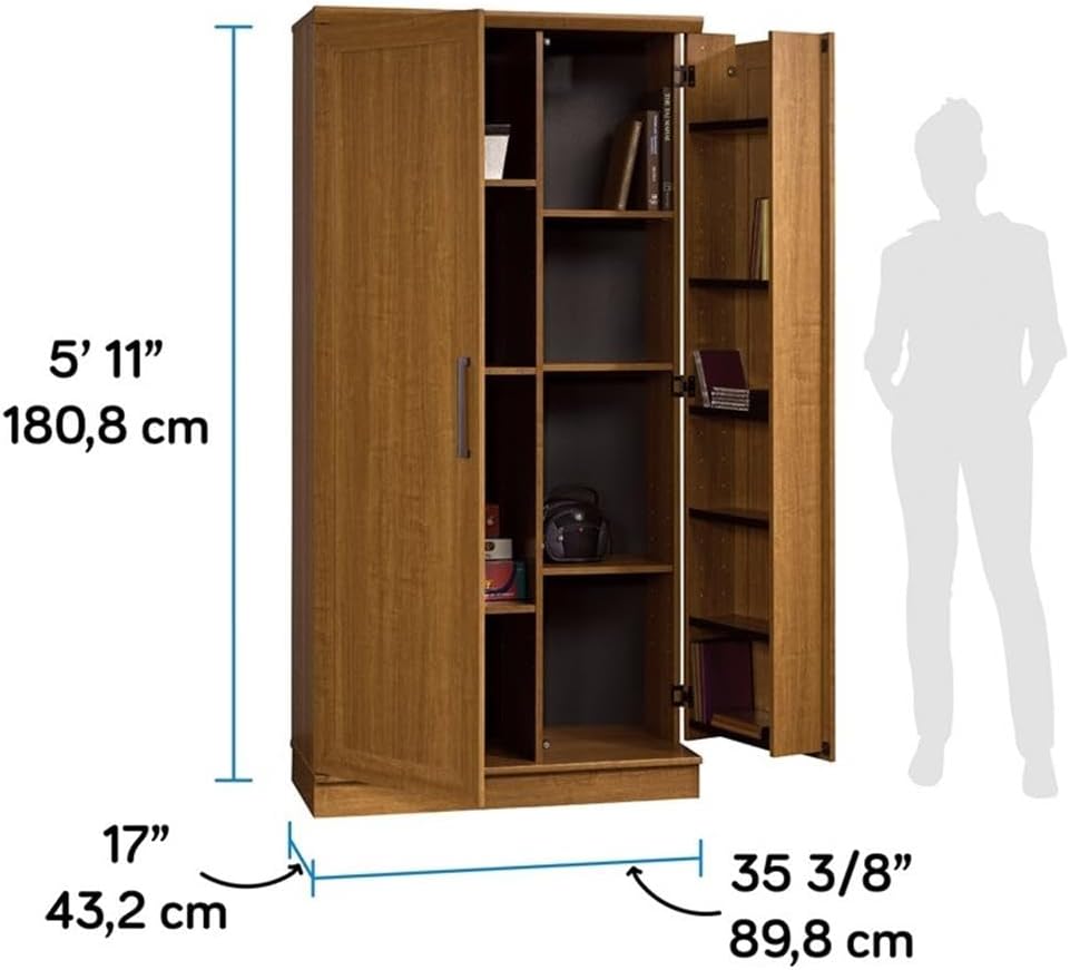 Sauder HomePlus Storage Cabinet/ Pantry cabinets, Sienna Oak finish