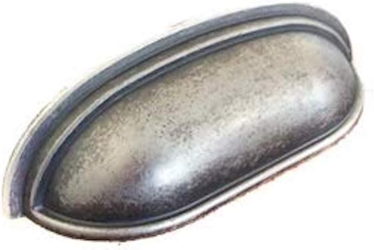 Montana Pull Bin Cup Handle Antique Pewter 3' Betweeen Screw Holes New 12 Pull Pack