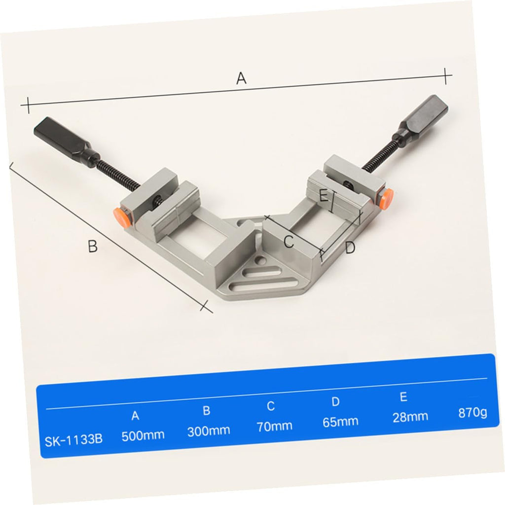 Cabilock 4pcs Quick Release 90 Degree Aluminum Alloy Corner Clamps Double Handle Photo Framing Woodworking Clamping Tools for Carpentry and Welding Projects