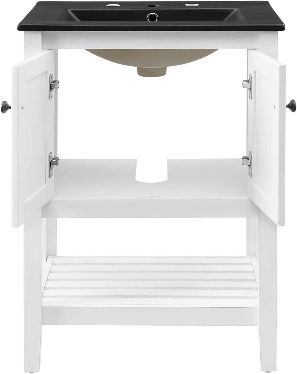 Sink Vanity Cabinet, Wood, White Black, Modern Contemporary, Hotel Bedroom Bathroom Master Suite