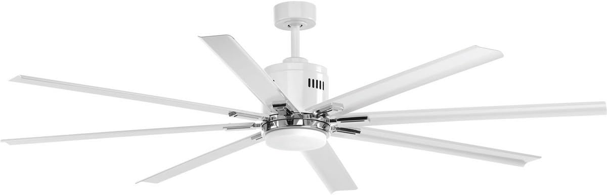 Progress Lighting P2550-3030K Vast Collection 72-in 18W LED Eight Blade Fan, White