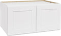 White Shaker Wall Cabinet - Ready to Assemble, Perfect for Kitchen, Laundry, and Bathroom Storage - 36'W x 24'H x 24'D