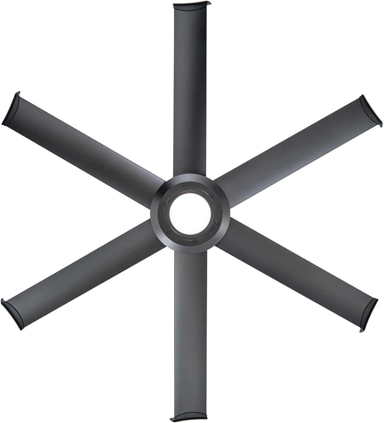 Big Ass Fans Mammoth 60' Outdoor Ceiling Fan with LED Light – Black Finish – Wi-Fi Smart Fan with Remote & Voice Control – Wet Rated Patio Ceiling Fan with Light – Quiet Operation – 3 Yr Warranty