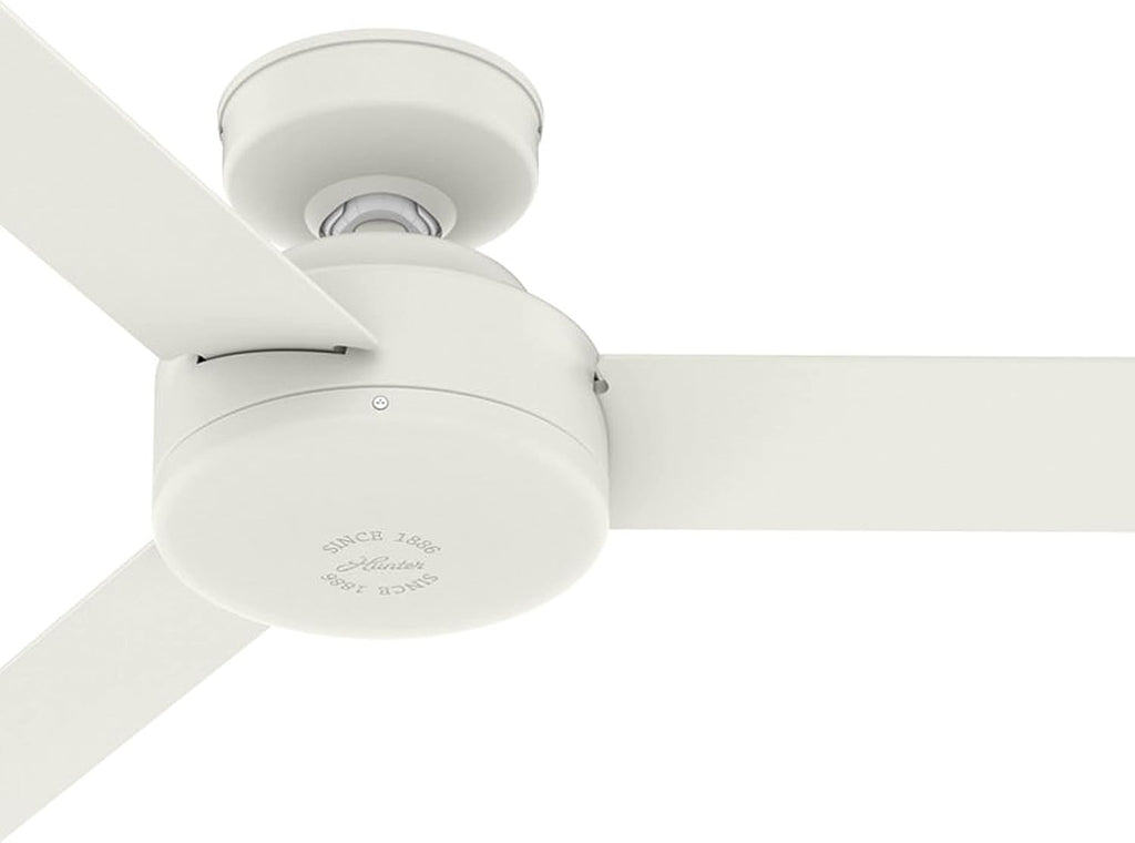 Hunter Fan 52 inch Contemporary Matte White Finish Indoor Ceiling Fan with 3 Blades (Renewed)