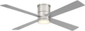 MINKA-AIRE F797L-BN/SL Falco 54' 4-Blade LED Flush Mount Ceiling Fan - Brushed Nickel and Silver Finish Blades with Etched Lens