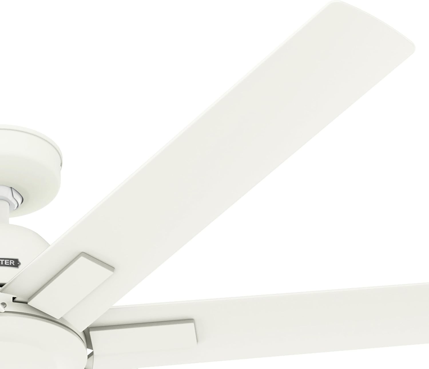 Hunter Fan 60 inch Matte White Indoor/Outdoor Ceiling Fan with 7 Baldes for Living Room, Bedroom, Farmhouse, Porch (Renewed)