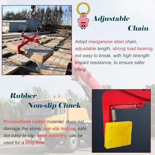clamps Granite Slab Lifting Clamp Heavy Duty Stone Scissor Lifter Clamp for Carrying and Vertical Transport vertical(12inch)