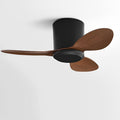 Flush Mount Ceiling Fan No Light Modern Small Ceiling Fans Remote Control 6 Speeds 25 Inch Ceiling Fan Without Lights Quiet DC Motor, 3 Blades For Restaurant Bedroom Patio Indoor