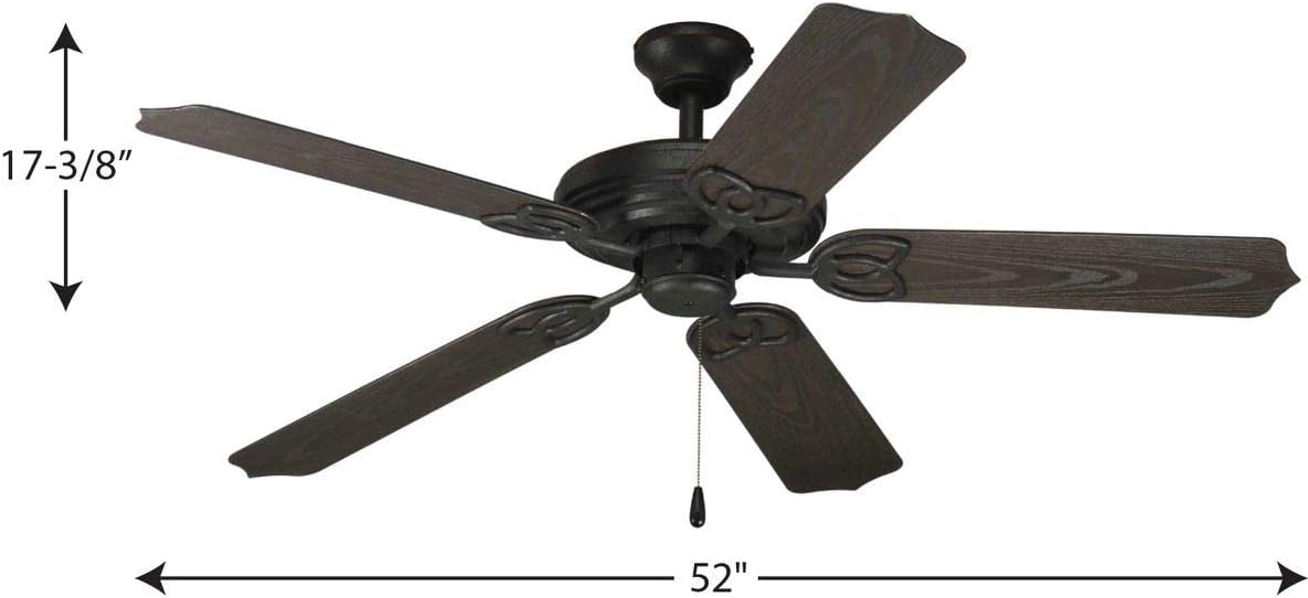 Progress Lighting AirPro Collection 52'' Five-Blade Indoor/Outdoor Ceiling Fan