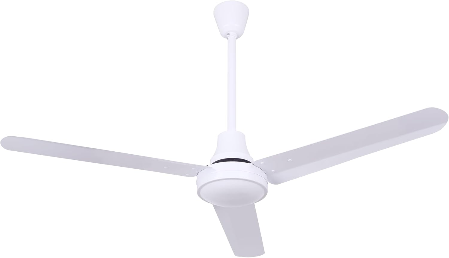 48' White Weatherproof Industrial Ceiling Fan – High-Performance DC Motor – Wall Control – Ideal for Outdoor Patios, Gyms & Warehouses