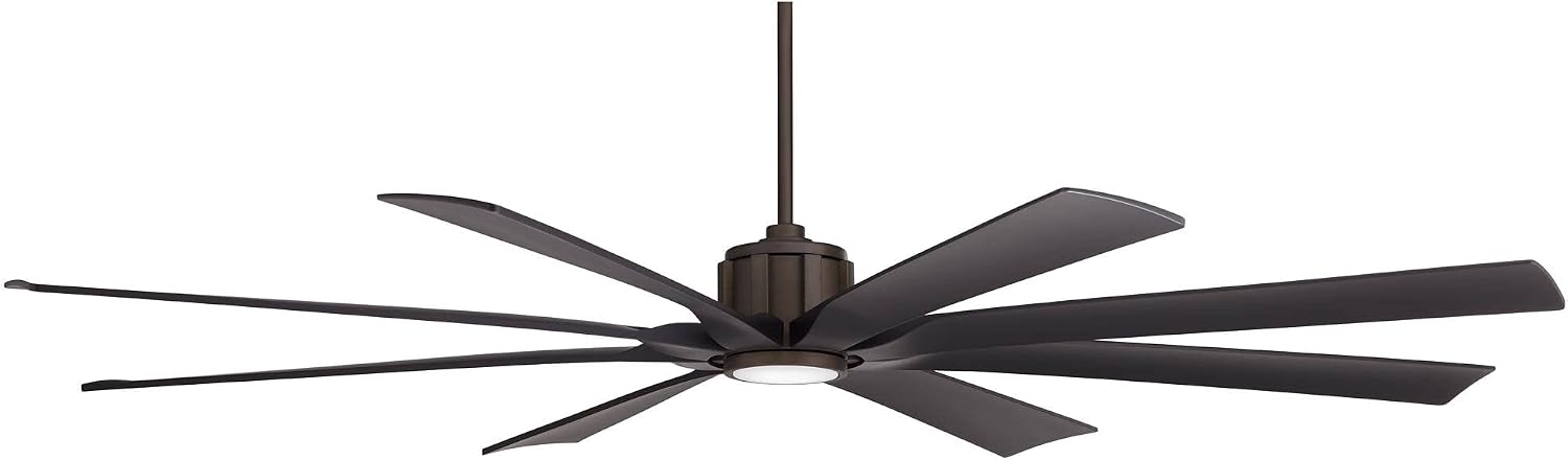 Possini Euro Design 80' Defender Rustic Farmhouse Indoor Outdoor Ceiling Fan with Dimmable LED Light Remote Control Oil Rubbed Bronze Black Damp Rated for Patio Exterior Porch Gazebo Garage Barn