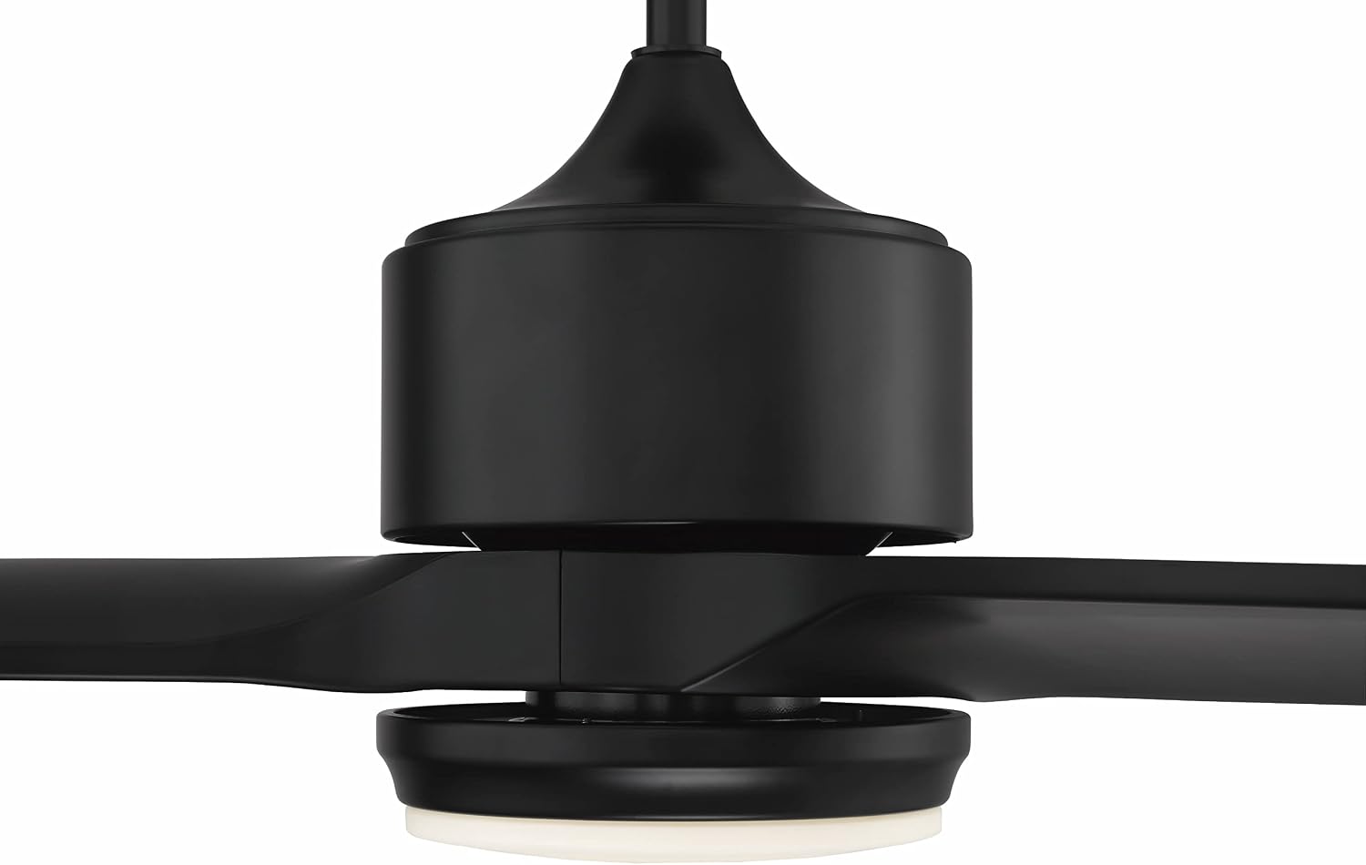 Craftmade 60' Mobi Ceiling Fan, Flat Black Finish, Outdoor Rated, 3 ABS Blades, Remote & Wall Control Included, LED Light Kit with Optional Lens Cover Included