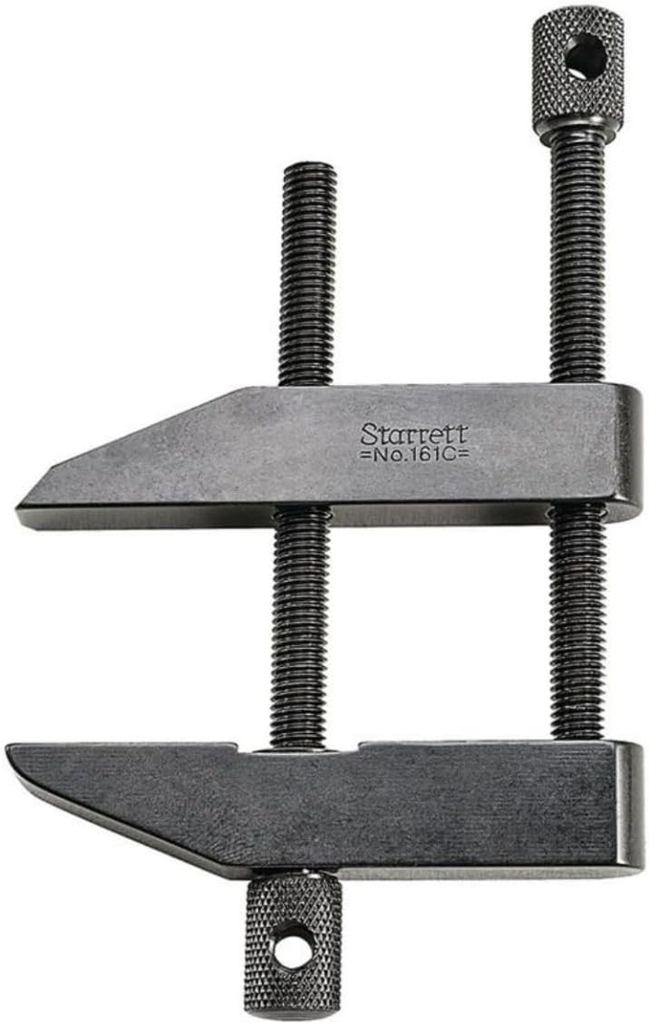 Starrett Toolmakers Parallel Clamp - Ideal for Holding Work in Tapping and Drilling - 2-1/4' Capacity, 1-7/32' Throat Depth, Hardened Steel, Nice Finish - 161C