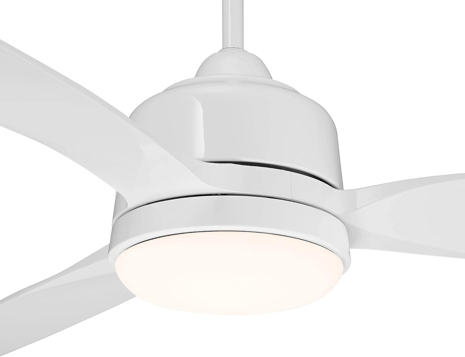 Casa Vieja 54' Tres Aurora Modern 3 Blade Indoor Outdoor Ceiling Fan with Dimmable Light LED Remote Control White Opal Etched Diffuser Wet Rated for Patio Exterior House Porch Gazebo Barn