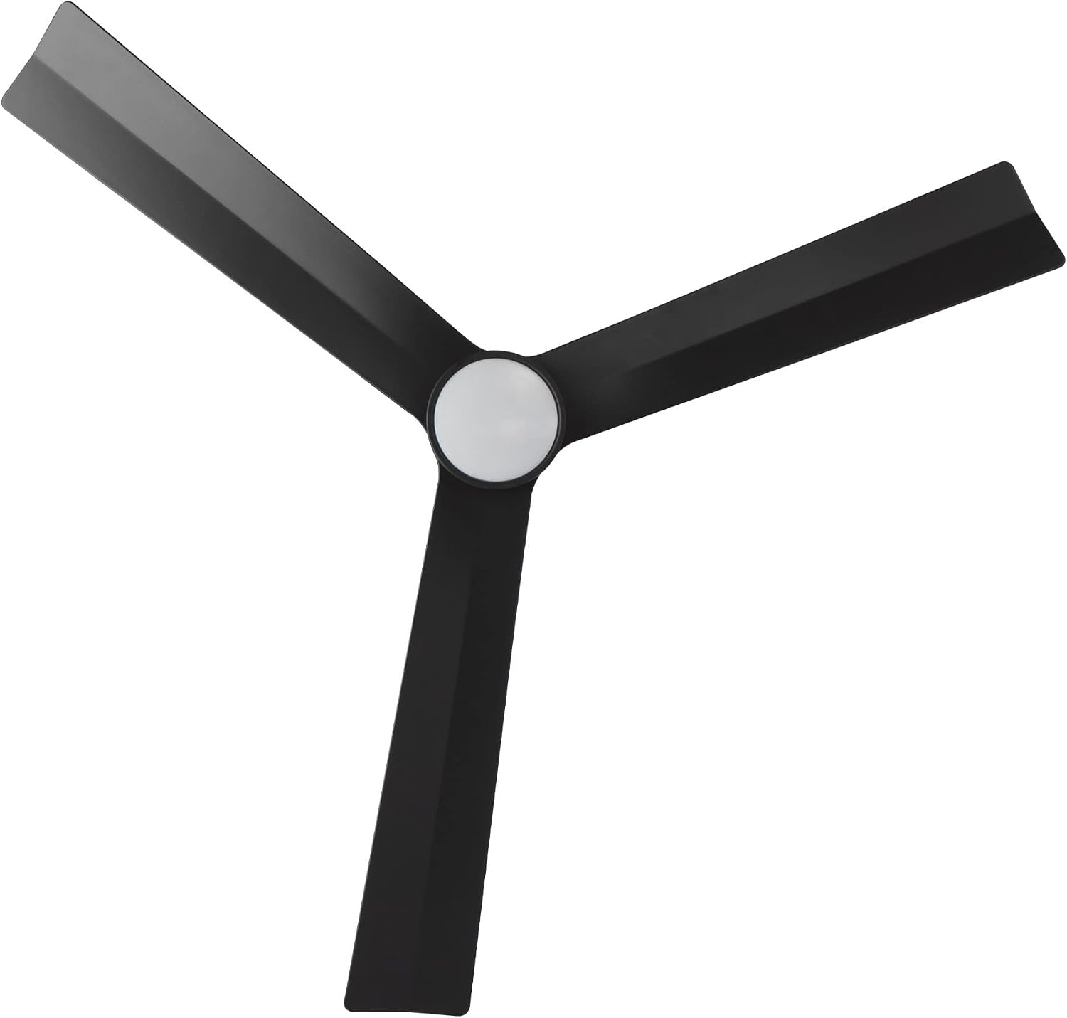 Clean Indoor/Outdoor 3-Blade Smart Compatible Ceiling Fan 52in Matte Black with 3000K LED Light Kit and Remote Control with Wall Cradle. Works with iOS/Android, Alexa, and Google Assistant.