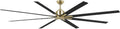 MINKA-AIRE F896-84-SBR/CL Xtreme H2O 84 Inch DC Motor Outdoor Ceiling Fan with Remote Control in Soft Brass Finish with Coal Blades