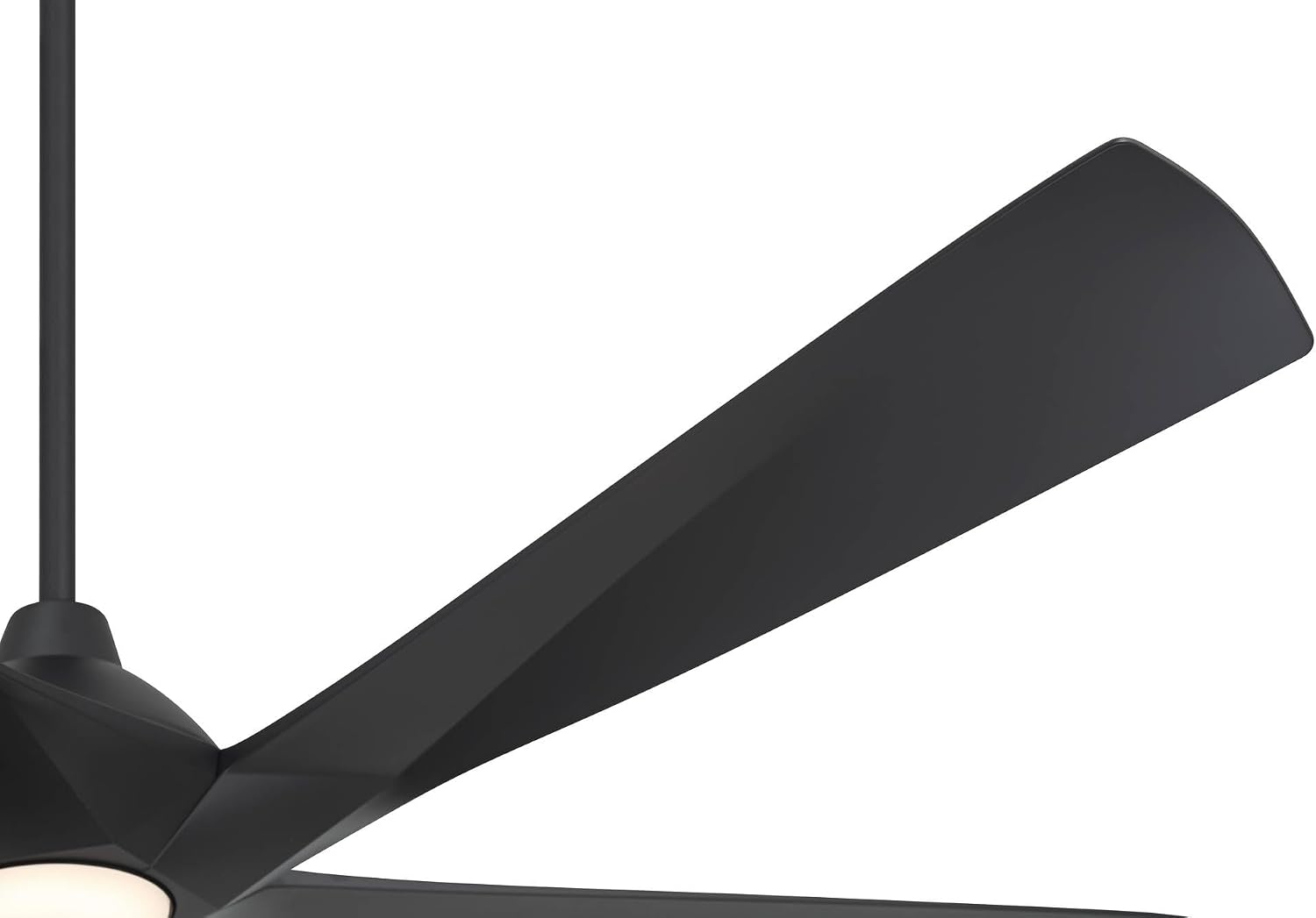 Possini Euro Design 60' Eloquent Modern Indoor Outdoor Ceiling Fan 5 Blade LED Light Remote Control Matte Black Finish Blades Bedroom Patio Living Room Kitchen Porch Damp Rated Decorative DC Motor