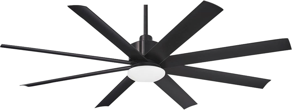 MINKA-AIRE F888L-CL Slipstream 65 Inch Outdoor Ceiling Fan with Dimmable LED Light and DC Motor, Coal