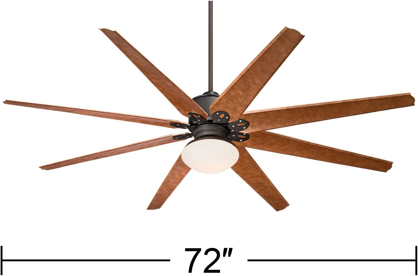 Casa Vieja 72' Predator Indoor Outdoor Ceiling Fan with Light LED Remote Control English Bronze Cherry Blades Opal Frosted Glass Damp Rated for Patio Exterior House Porch Gazebo Garage Barn Roof