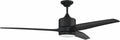 Craftmade 60' Mobi Ceiling Fan, Flat Black Finish, Outdoor Rated, 3 ABS Blades, Remote & Wall Control Included, LED Light Kit with Optional Lens Cover Included
