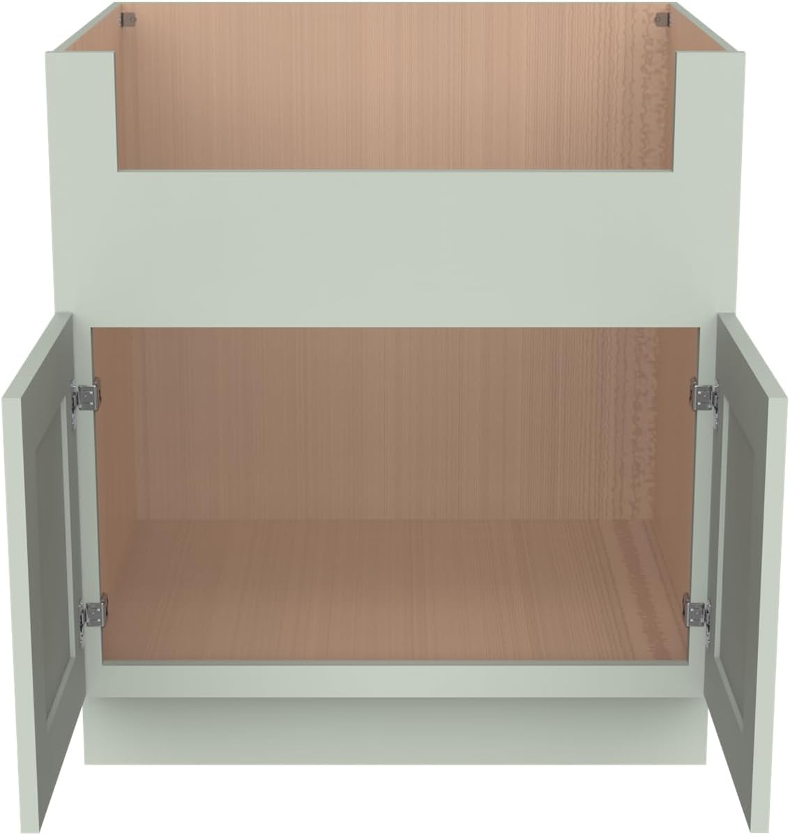 33 Inch RTA Kitchen Sink Base Cabinet - Solid Wood Shaker Style Farmhouse Cabinet with Soft Close Doors, Fits 24-30 Inch Undermount Sinks, Ready to Assemble (Jade Green)