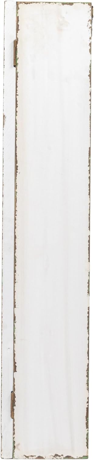 Creative Co-Op Antique White Wood Wall Cabinet with 3 Shelves