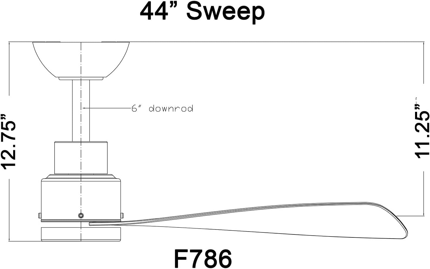 Minka Aire F786-SBR/WHF Simple - 44 Inch Ceiling Fan in Soft Brass with Flat White Blades