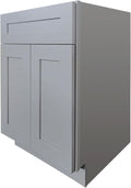 RTA Sink Base Storage Cabinets by Solid Wood for Bathroom, Kitchen - Compact and Large Capacity with 2 Doors, 1 Fake Drawer (Grey, 24' Width x 24' Depth x 34-1/2' Height)