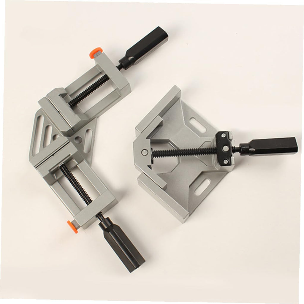 Cabilock 4pcs Quick Release 90 Degree Aluminum Alloy Corner Clamps Double Handle Photo Framing Woodworking Clamping Tools for Carpentry and Welding Projects