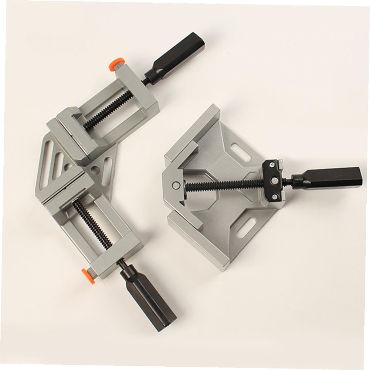 Cabilock 4pcs Quick Release 90 Degree Aluminum Alloy Corner Clamps Double Handle Photo Framing Woodworking Clamping Tools for Carpentry and Welding Projects