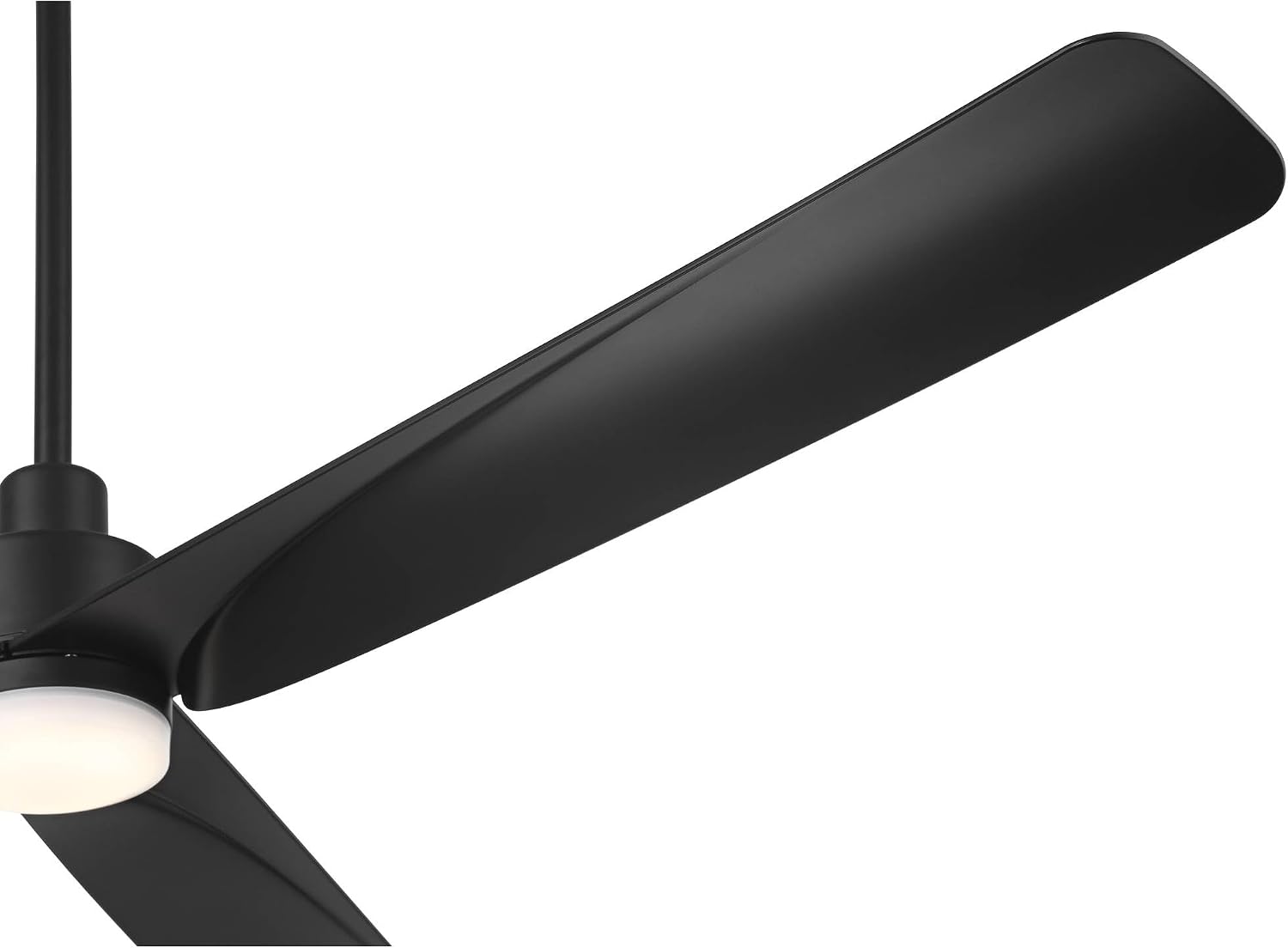 Casa Vieja 60' Sailplane Modern Industrial Indoor Outdoor Ceiling Fan 3 Blade LED Light Remote Control Matte Black Finish Blades Bedroom Patio Living Room Kitchen Damp Rated Decorative DC Motor